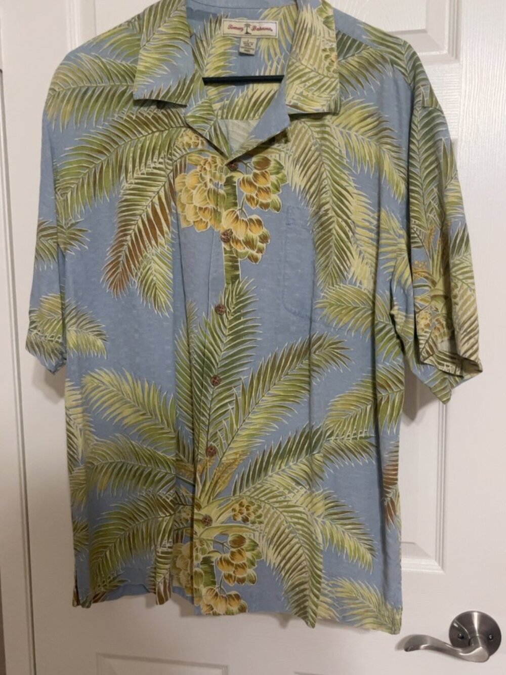 Tommy Bahama Men’s L Silk Palm Print Shirt
